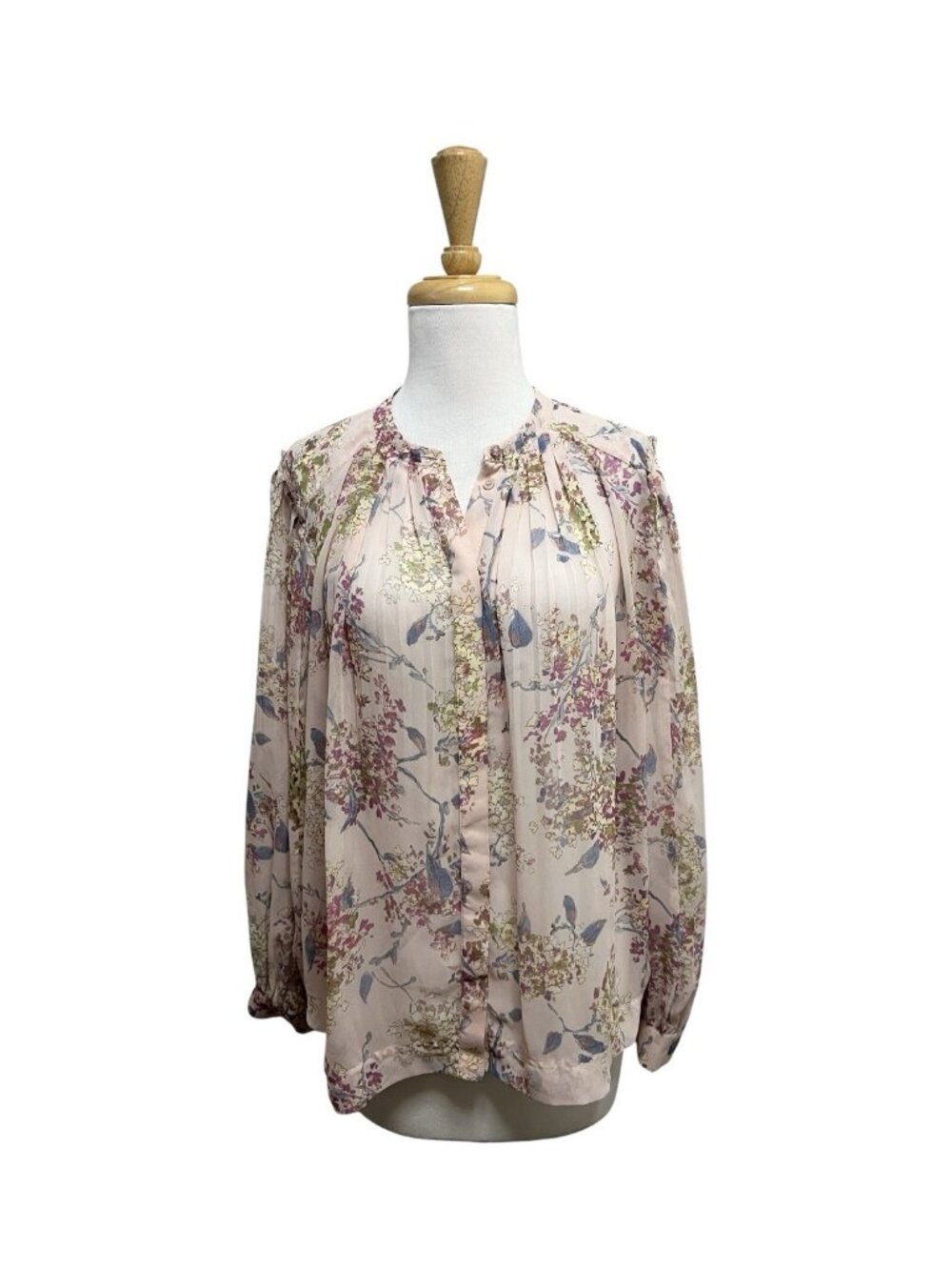 Reiss Handan Floral Print Blouse Size 8 Pink  Top